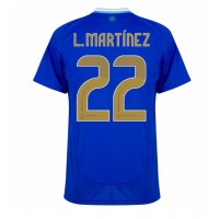 Camisa de Futebol Argentina Lautaro Martinez #22 Equipamento Secundário Copa America 2024 Manga Curta